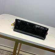 LV black cosmetic bag embossed leather - 5