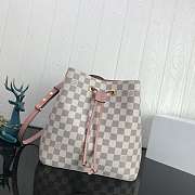 LV neonoe handbag monogram canvas calfskin bucket bag - 1