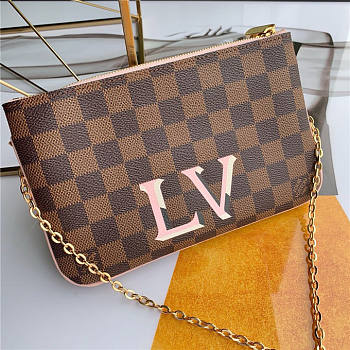 Louis Vuitton pochette double zip bag n60254