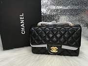 Chanel Mini Caviar Leather Flap Bag Black & Gold Metal 20 cm - 1
