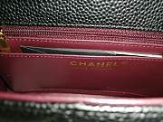 Chanel Mini Caviar Leather Flap Bag Black & Gold Metal 20 cm - 5