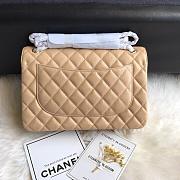 Chanel caviar leather flap bag gold/silver 30cm beige - 6