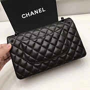 Chanel caviar lambskin leather flap bag black 25cm - 5