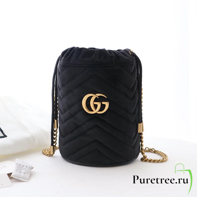 CohotBag gucci black gg marmont gold vuckle leather - 1