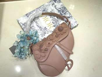 Dior saddle bag cowhide clamshell tote