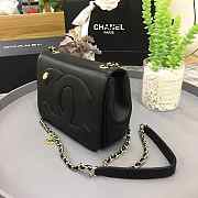 Chanel new sheepskin small square bag black - 4