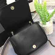 Chanel new sheepskin small square bag black - 3