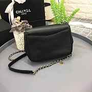 Chanel new sheepskin small square bag black - 2