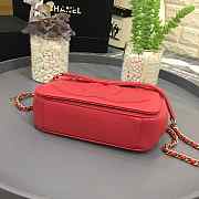 Chanel new sheepskin small square bag red - 2