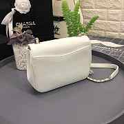 Chanel new sheepskin small square bag white - 5