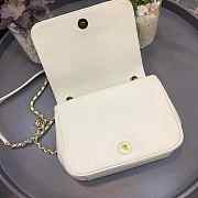 Chanel new sheepskin small square bag white - 2