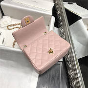 Chanel caviar classic fiap handbag pink gold 17cm - 6