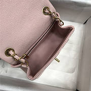 Chanel caviar classic fiap handbag pink gold 17cm - 4