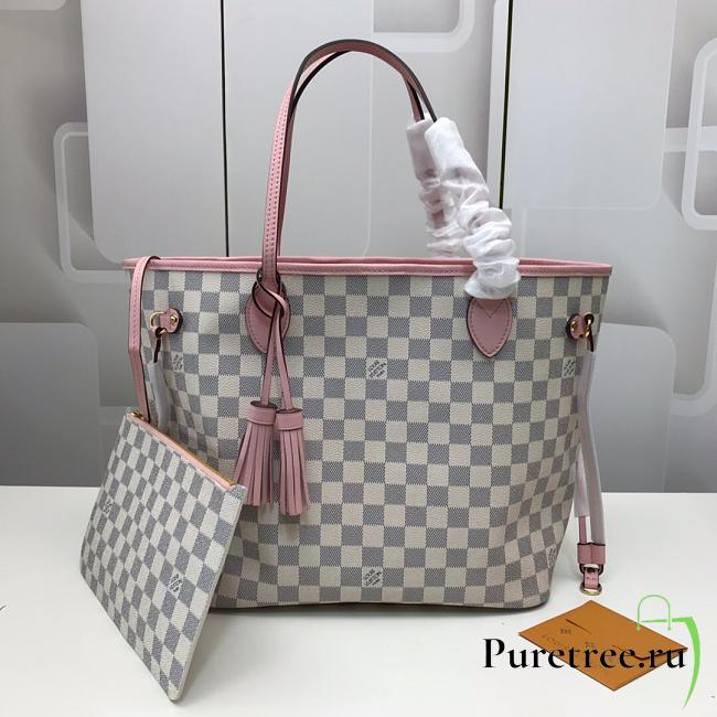 Louis Vuitton Neverfull MM Damier Pink | 3767 - 1