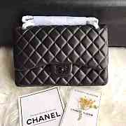 Chanel caviar lambskin leather flap bag black 30cm - 1
