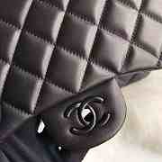 Chanel caviar lambskin leather flap bag black 30cm - 5