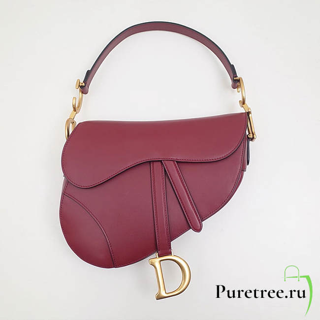 Dior saddle bag original leather rose red | M0446 - 1