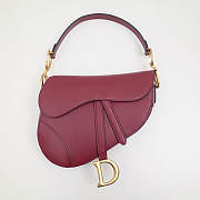 Dior saddle bag original leather rose red | M0446 - 1