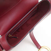 Dior saddle bag original leather rose red | M0446 - 5
