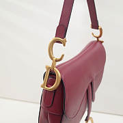 Dior saddle bag original leather rose red | M0446 - 6
