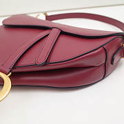 Dior saddle bag original leather rose red | M0446 - 4