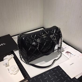 Chanel new boston pillow bag black | AS1322 