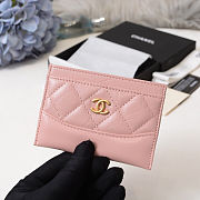 Chanel card case pink  - 1