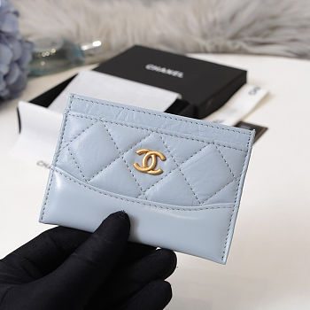 Chanel card case blue