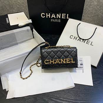chanel small flap bag as1490 black