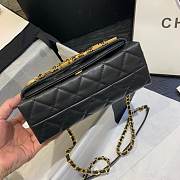 chanel small flap bag as1490 black - 3