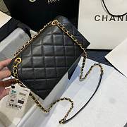 chanel small flap bag as1490 black - 4