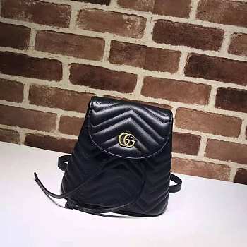 GUCCI | Backpack Black Calfskin 528129 - 19 x 18.5 x 10cm