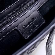 Dior cowhide embossing saddle bag black - 5