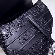 Dior cowhide embossing saddle bag black - 2