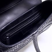 Dior cowhide embossing saddle bag black - 4
