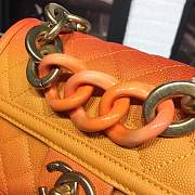 Chanel orange gradient chain bag - 6