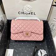 Chanel Lambskin Classic Flap Pink Bag 30cm - 1