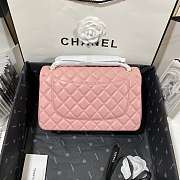 Chanel Lambskin Classic Flap Pink Bag 30cm - 3