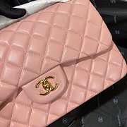 Chanel Lambskin Classic Flap Pink Bag 30cm - 5