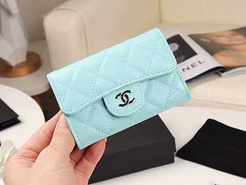 Chanel Wallet Blue Sliver