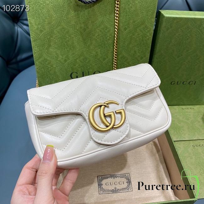 Gucci GG Marmont Matelassé Leather Super Mini Bag 16.5cm | 476433 - 1
