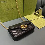 Gucci GG Marmont Matelassé Leather Super Mini Bag Black 16.5cm | 476433 - 2