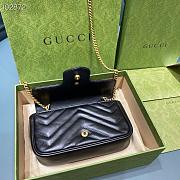 Gucci GG Marmont Matelassé Leather Super Mini Bag Black 16.5cm | 476433 - 3