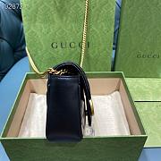 Gucci GG Marmont Matelassé Leather Super Mini Bag Black 16.5cm | 476433 - 4