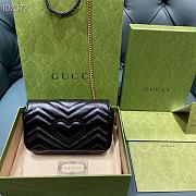 Gucci GG Marmont Matelassé Leather Super Mini Bag Black 16.5cm | 476433 - 5