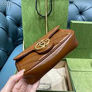 Gucci GG Marmont Matelassé Leather Super Mini Bag Brown 16.5cm | 476433 - 5