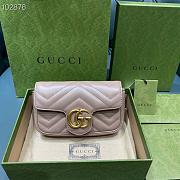 Gucci GG Marmont Matelassé Leather Super Mini Bag Beige 16.5cm | 476433 - 5