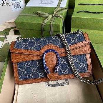 Gucci Small Dionysus Shoulder Bag Denim | 499623