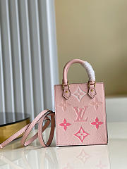  Louis Vuitton Petit Sac Plat Pink Leather  | M80449 - 4
