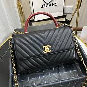 Chanel Coco Grained Calfskin V Quilting Flap Bag Black | 92991 - 1